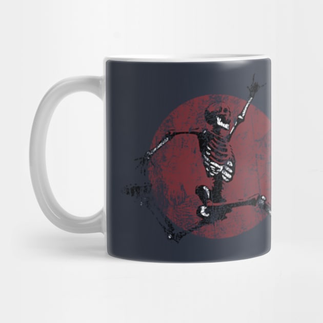 Grunge Jumping Skeleton 'Not Dead Yet' by Gallery XXII